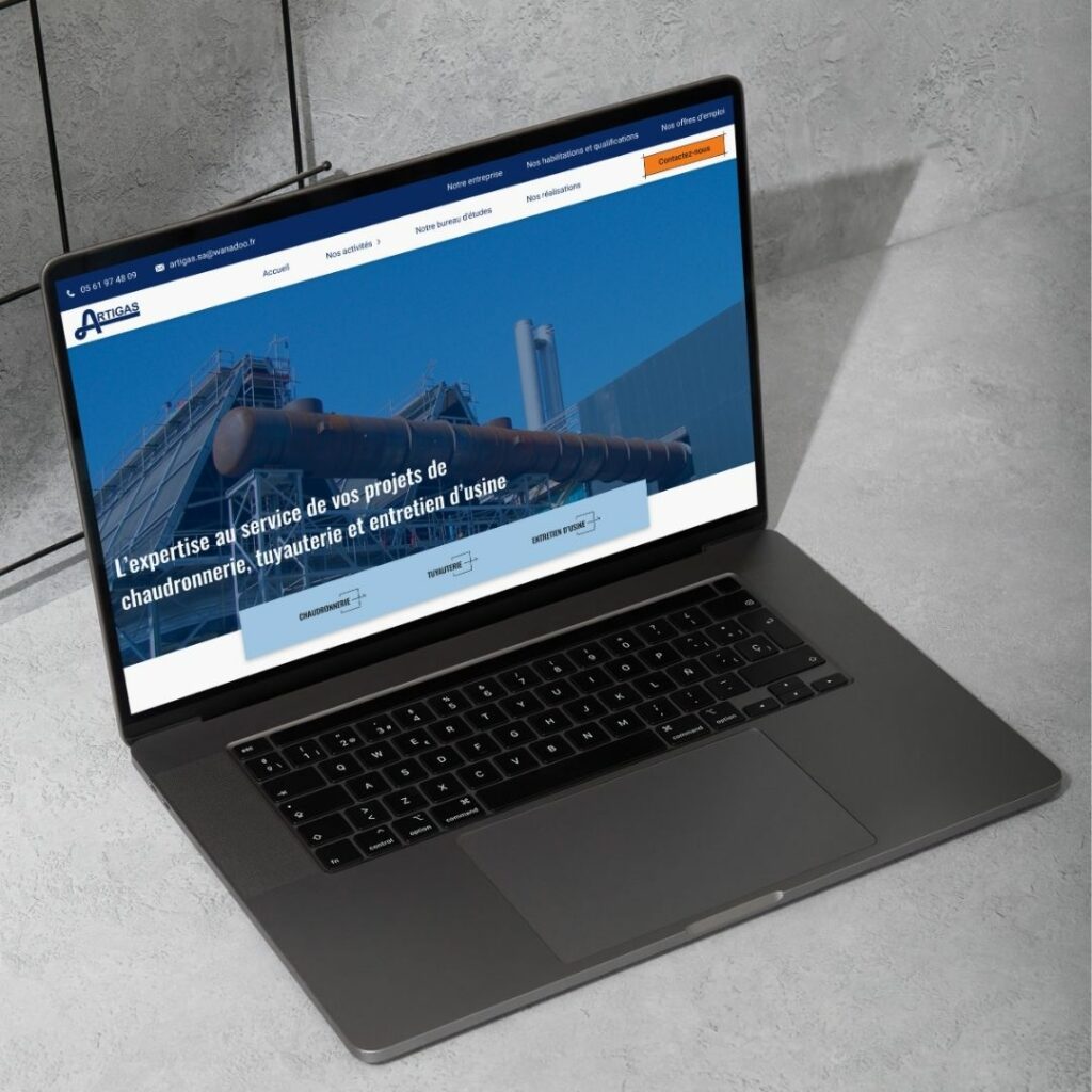 Aperçu du site internet d'Artigas