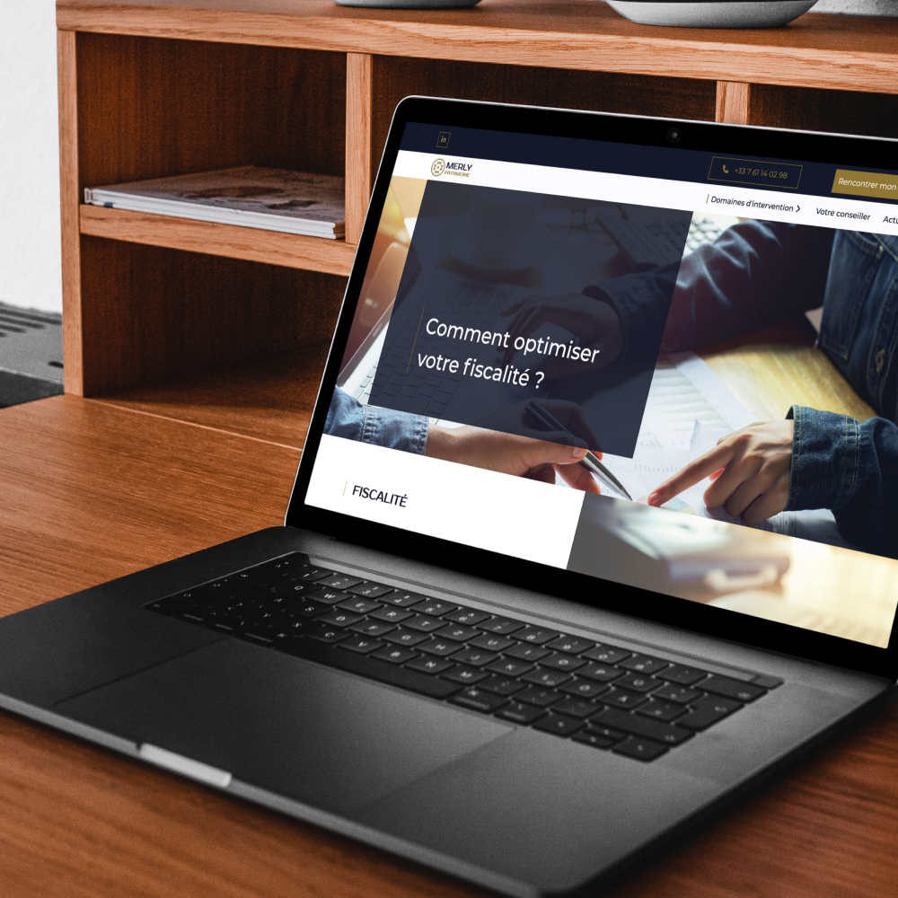 Aperçu du site internet de Merly Patrimoine